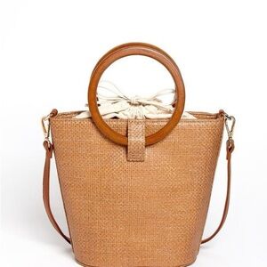 Tan Textured Shoulder Bag with Adjustable Strap